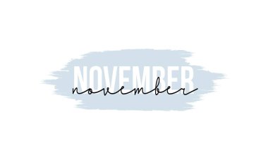 November hand drawn lettering. vector illustration.