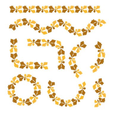 Oak leaves elements for your design