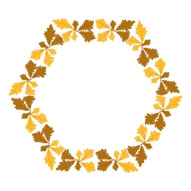 Oak leaf vector frame.