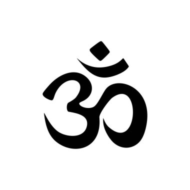 Om Sign And Symbol. Indian Dharmic Religion Om Sacred Sound Symbol. Om Vector Illustration