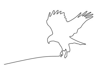 continuous line drawing of a bird