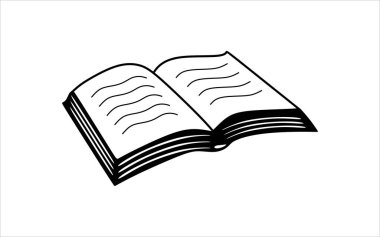 Kitap simgesini aç. vektör illüstrasyonu