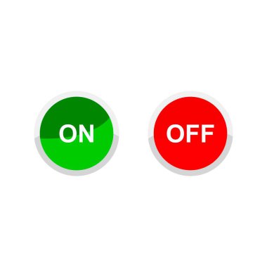 On and Off button vector