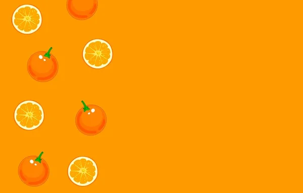 Orange Yellow Citrus Fruits Background — Vetor de Stock