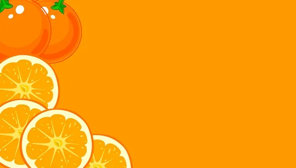 Vector Illustration Fresh Fruits Background — Vetor de Stock
