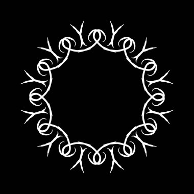 Ornamental frame. Cute circular frame for your design. Vector eps10