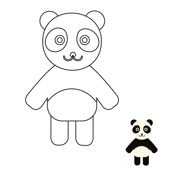 Cute Bear Panda Vector —  Vetores de Stock