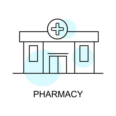 Hastane binası ikon vektör illüstrasyonu