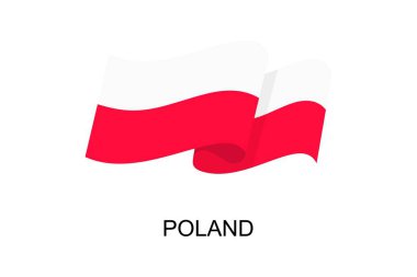 Poland flag vector. Poland flag on white background. Vector illustration eps10
