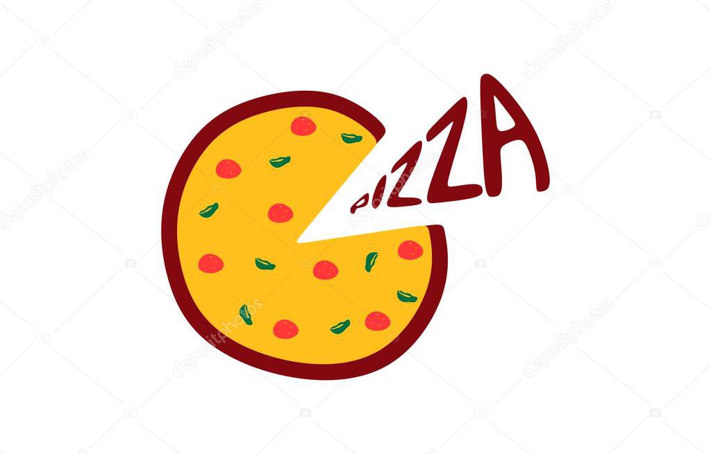 Pizza icon. fast food symbol. vector illustration