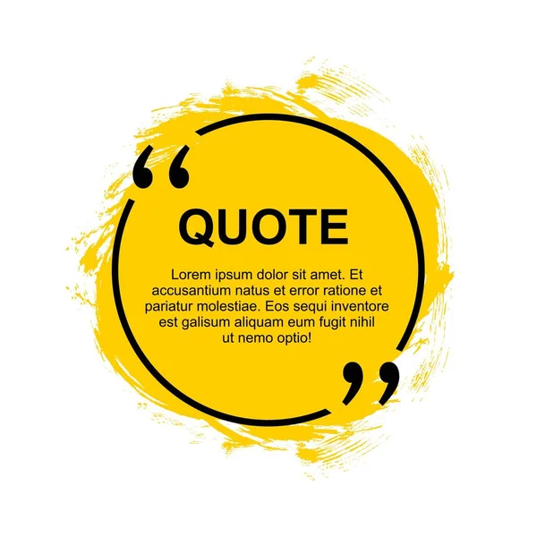 Quotation Template Quotes Creative Vector Banner Illustration Quote Frame Quotes — Stock vektor