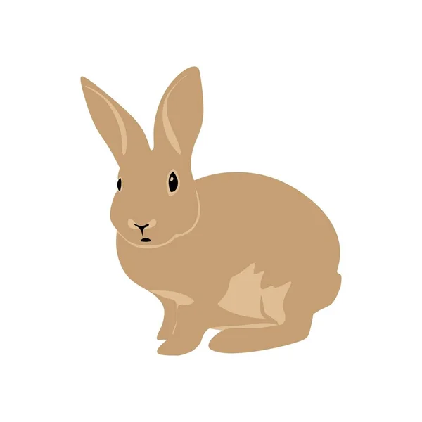 Мила Іконка Дитячого Кролика Векторний Дизайн Плоского Стилю — стоковий вектор