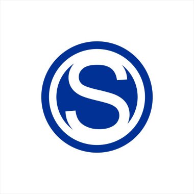 S harfi logo tasarım şablonu, modern ve zarif tasarım, vektör illüstrasyonu