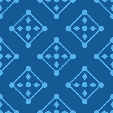 Kusursuz soyut desen. Mavi arkaplanda mavi renkli kusursuz geometrik soyut desen. vektör eps10.
