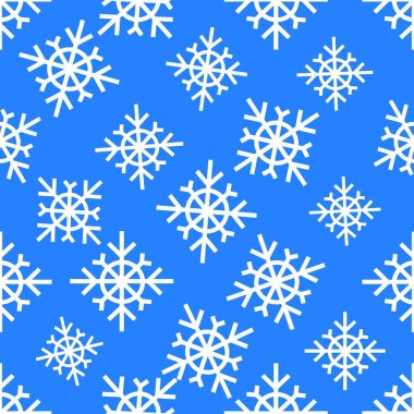  Mavi arkaplanda kar taneleri olan kusursuz desen