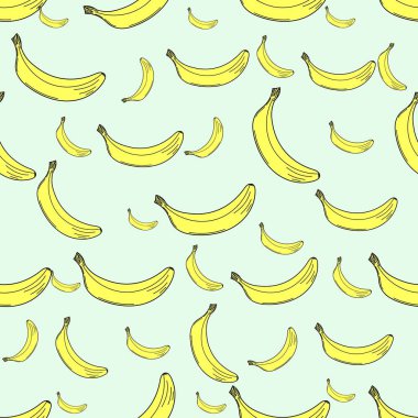 Kusursuz muz deseni. vektör illüstrasyonu