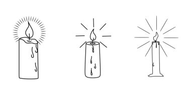 Mum ışığı ikonu. vektör illüstrasyonu