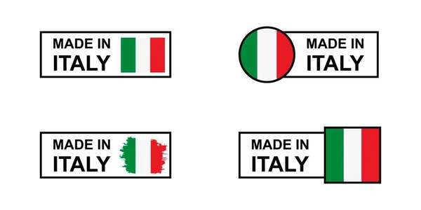 Set of made in the Italy labels, made in the Italy logo, Italian flag , Italian product emblem For art template design, page, mockup brochure style, banner, idea, cover, booklet, print, flyer, book