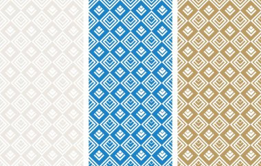 Geometrik şekilli kusursuz desen, vektör illüstrasyonu