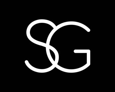 SG letter logo design template, modern and elegant design, vector illustration