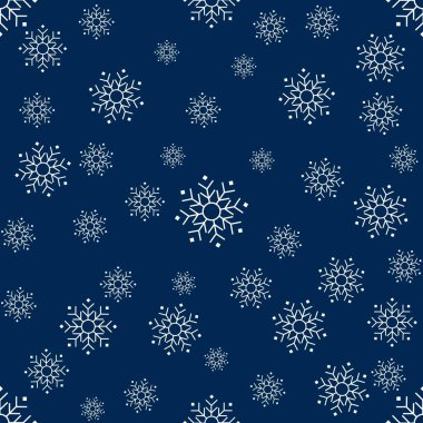 seamless winter snowflake pattern. vector illustration