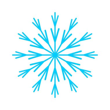 Snowflake vector . Snowflake Christmas sign in blue. Snow Isolated on white background. Vector eps10