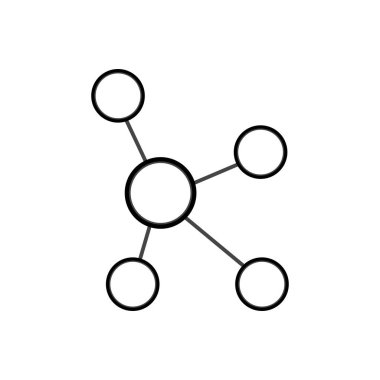 Social network. Action share in the network. Business Connections. Social Media.Vector linear icon isolated on white background