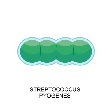 streptococcus aureus icon vector illustration