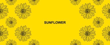 Çiçek ve yapraklı çiçek deseni. vektör illüstrasyonu