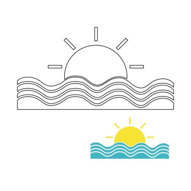summer vacation icon on white background vector illustration