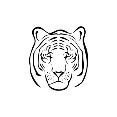 Bir kaplan kafasının vektör çizimi