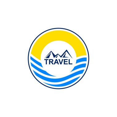 Dağ logosu tasarım vektör şablonu