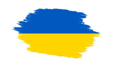 Ukraine Vector Flag. Grunge Tunisia Flag. Ukraine Flag with Grunge Texture. Vector illustration