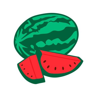 Watermelon flat vector isoleted on white background