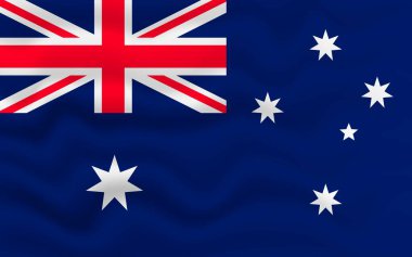 flag of Australia waving in the wind. 3d rendering