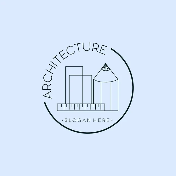 Projekt Logo Architektury Minimalnym Stylu — Wektor stockowy