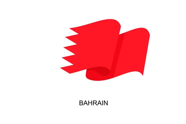 Vettore Bandiera Del Bahrein Bandiera Del Bahrein Sfondo Bianco Illustrazione — Vettoriale Stock