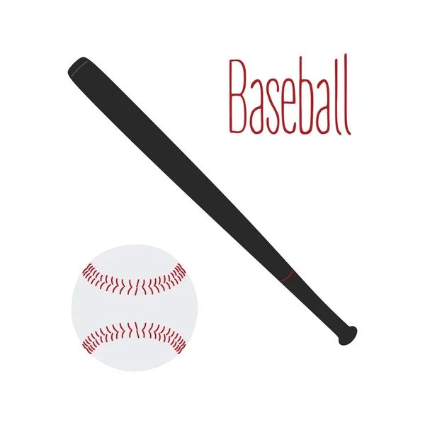 Baseball Ikone Und Ball Design Vektorillustration Eps10 Graphik — Stockvektor