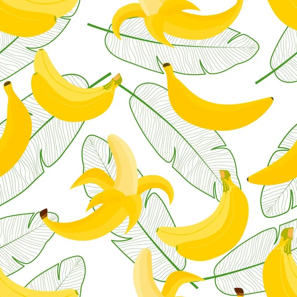 Banana Vetor Padrão Sem Costura Contexto — Vetor de Stock