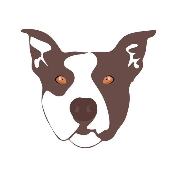 Hundekopf Minimalen Stil Design Ikone Karikatur Von Hunden Vektor Illustration — Stockvektor