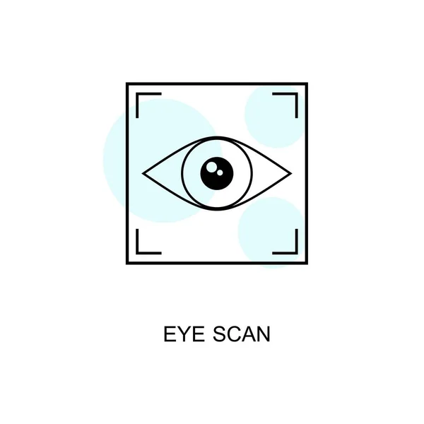 Göz Tarayıcı Simgesi Tasarımı Sağlık Sağlık Sembolü — Stok Vektör
