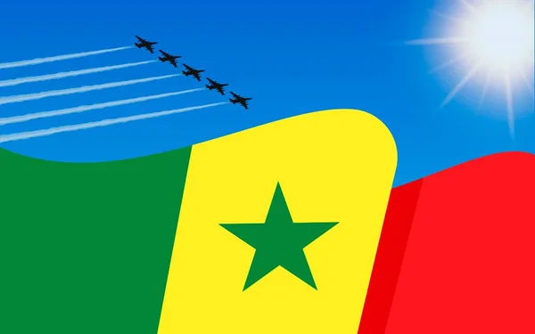 Drapeau Sénégal Simple Illustration Pour Le Jour De L'indépendance Ou  L'élection Illustration de Vecteur - Illustration du indépendance,  démocratie: 225950806