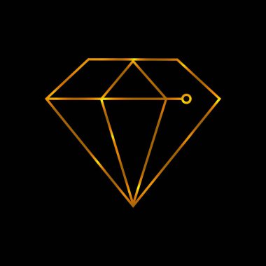 Altın Elmas Simgesi vektörü