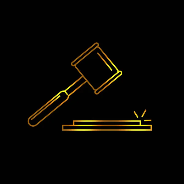 Lineares Symbol Des Goldenen Gesetzes — Stockvektor