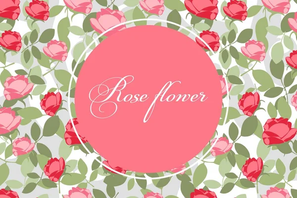 Floraler Hintergrund Mit Rahmen Floraler Hintergrund Mit Rose Blume — Stockvektor