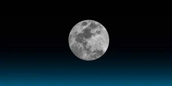 Pełnia Księżyca Czarnym Tle — Wektor stockowy