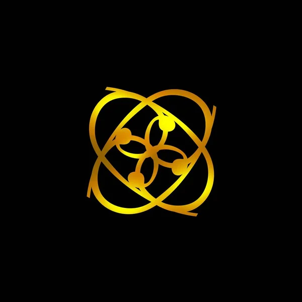 Zlatá Ozdoba Pro Logo — Stockový vektor
