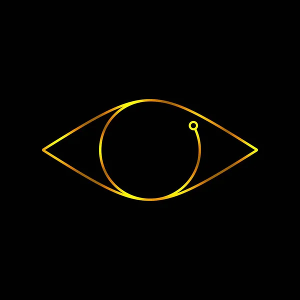 Golden Eye Icon Vector — Stock Vector