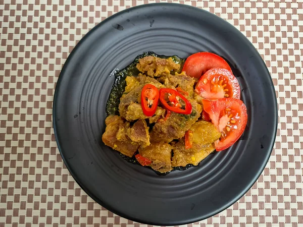 Tengkleng Curry Indonezian Carne Vită Sau Oase Miel Ingrediente Principale — Fotografie, imagine de stoc