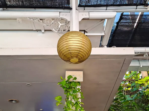Lanterne Ronde Papier Comme Décoration Salle Plafond — Photo